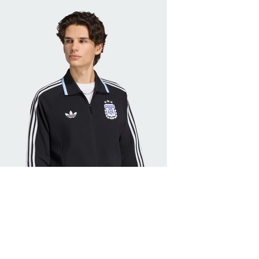 adidas Men's Argentina Away Anthem Jacket - Black - Size 2XL - Image 5