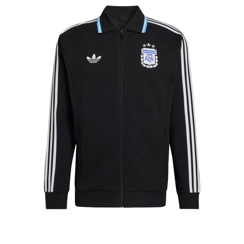 adidas Men's Argentina Away Anthem Jacket - Black - Size 2XL - Image 6