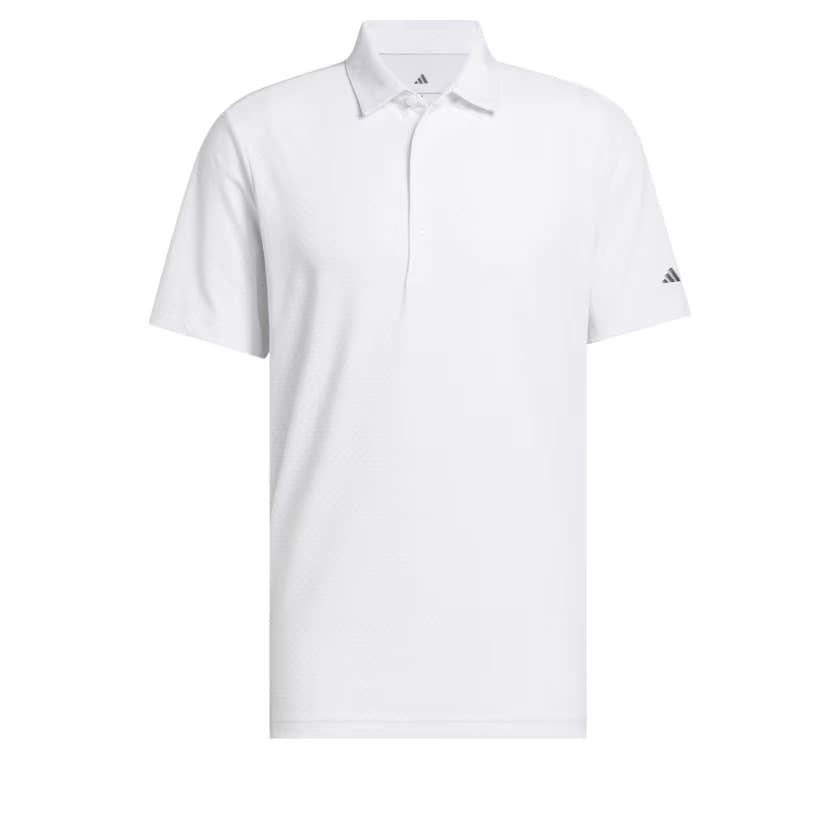 adidas Men's ULTIMATE365+ GO-TO PRINT POLO SHIRT - White/Grey Three - Size XL - Image 6