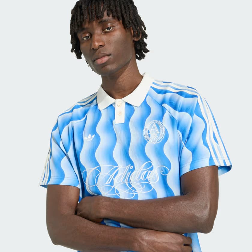 adidas Men's ORIGINALS SUMMER GLOW JERSEY - Blue - Size 2XL - Image 5
