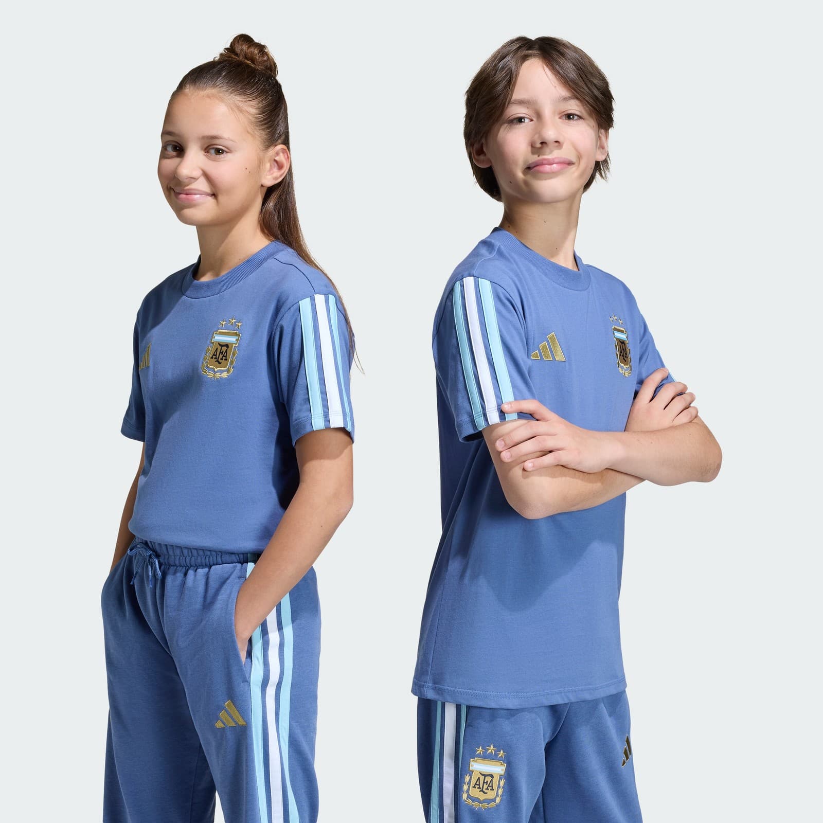 adidas Kids' Argentina DNA T-Shirt Kids - Crew Blue - Size XL - Image 1