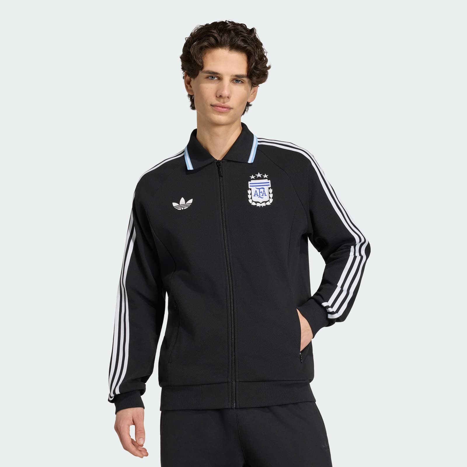 adidas Men's Argentina Away Anthem Jacket - Black - Size 2XL - Image 1