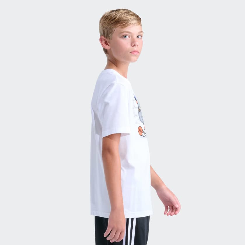 adidas Kids' SPORT TEE - White - Size L - Image 6