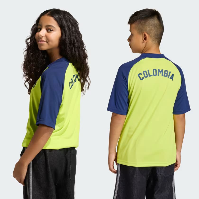adidas Kids' Colombia 26 Away Kids Pre Jersey - Team Semi Sol Yellow - Size XL - Image 2