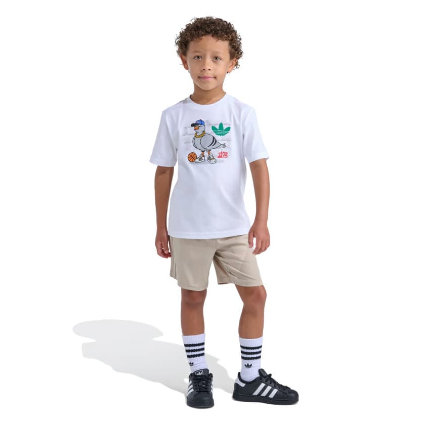 adidas Kids' 3S WOVEN SHORT TEE SET - White - Size 5 - Image 7