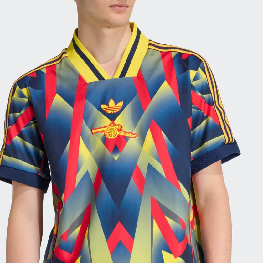 adidas Men's Arsenal FC LFSTLR Jersey - Yellow/Pure Ruby/Night Indigo - Size S - Image 4