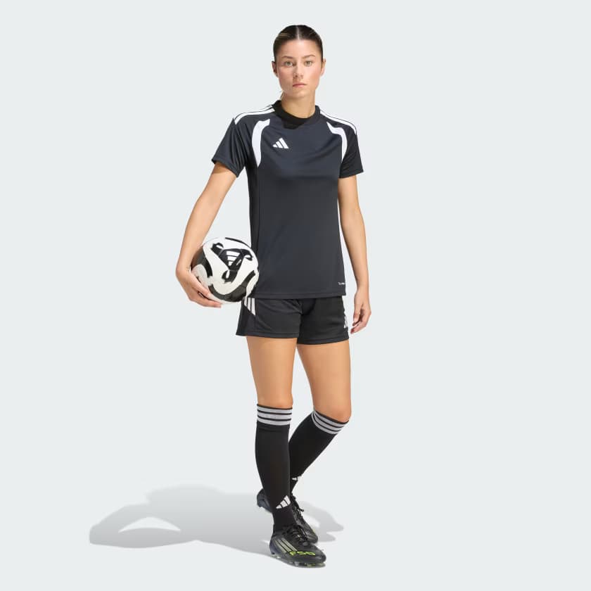 adidas Women's Tiro 26 League Short Shorts - Black/White - Size L - Image 3