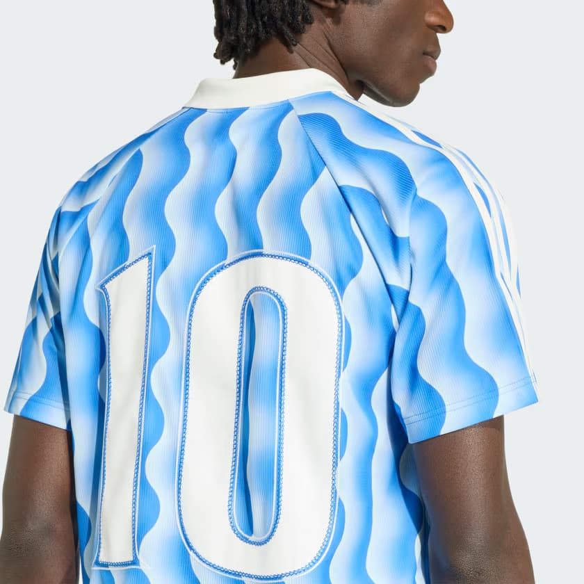 adidas Men's ORIGINALS SUMMER GLOW JERSEY - Blue - Size 2XL - Image 6