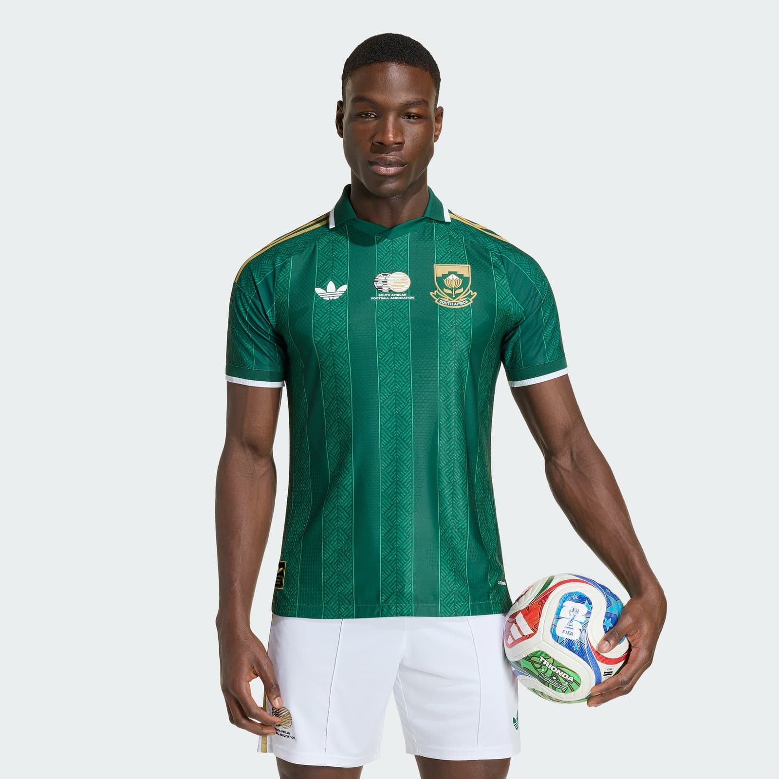 adidas Men's South Africa 26 Away Jersey - Team Dark Green/Team Green - Size S - Image 1