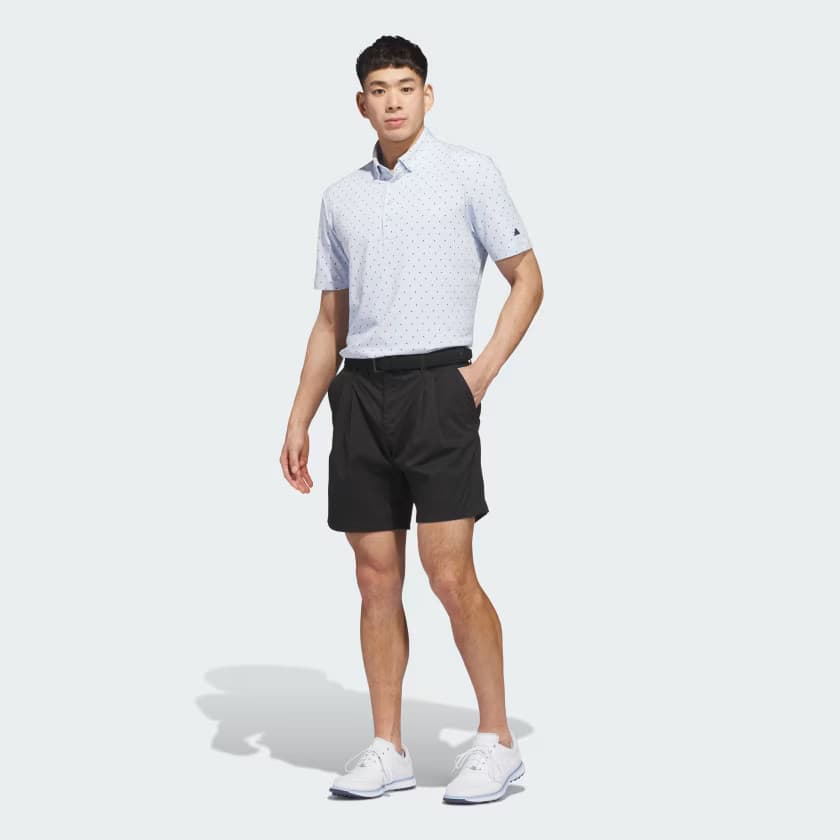 adidas Men's ULTIMATE365+ MICRO PRINT POLO SHIRT - Crystal Sky/Black - Size 2XL - Image 3