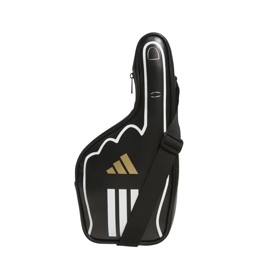 adidas Men's Finger Crossbody - Black/White/Gold Metallic - Size OSFA - Image 4