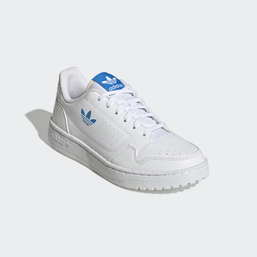 adidas Kids' NY 90 J - Cloud White/Blue Rush/Ecru Tint - Size 6.5 - Image 5