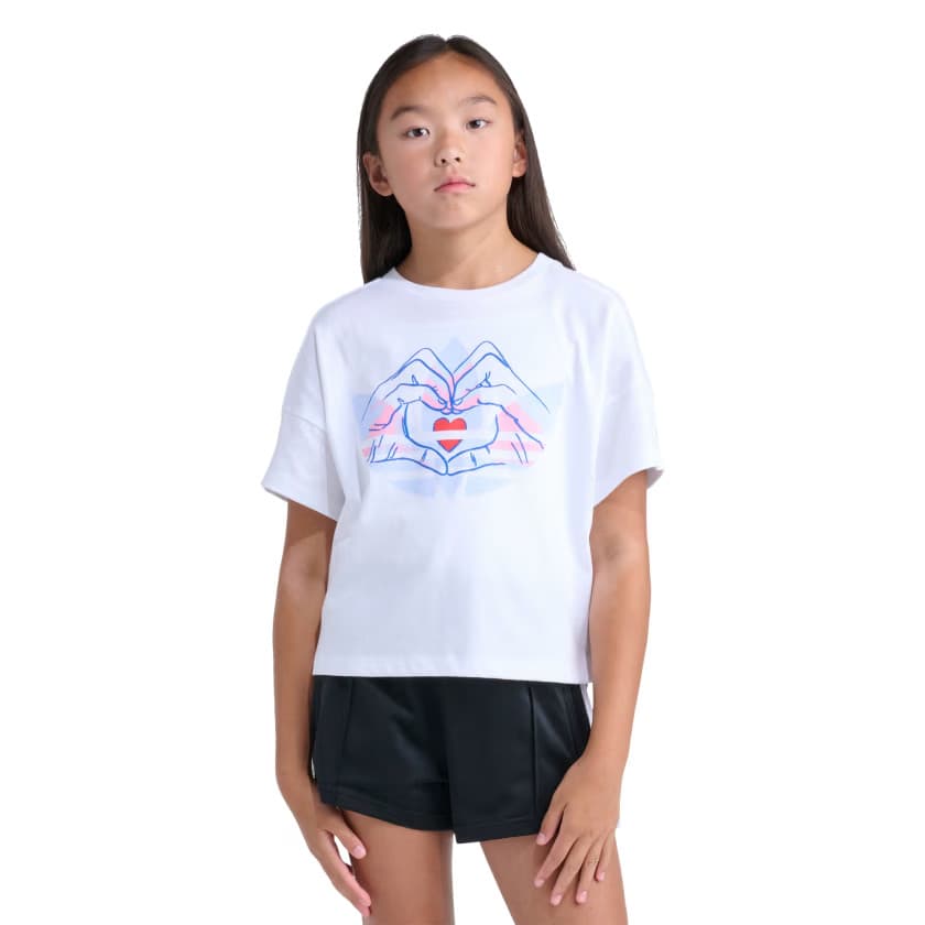 adidas Kids' SHARE THE LOVE TEE - White - Size XL - Image 7