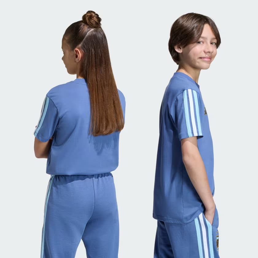 adidas Kids' Argentina DNA T-Shirt Kids - Crew Blue - Size XL - Image 2