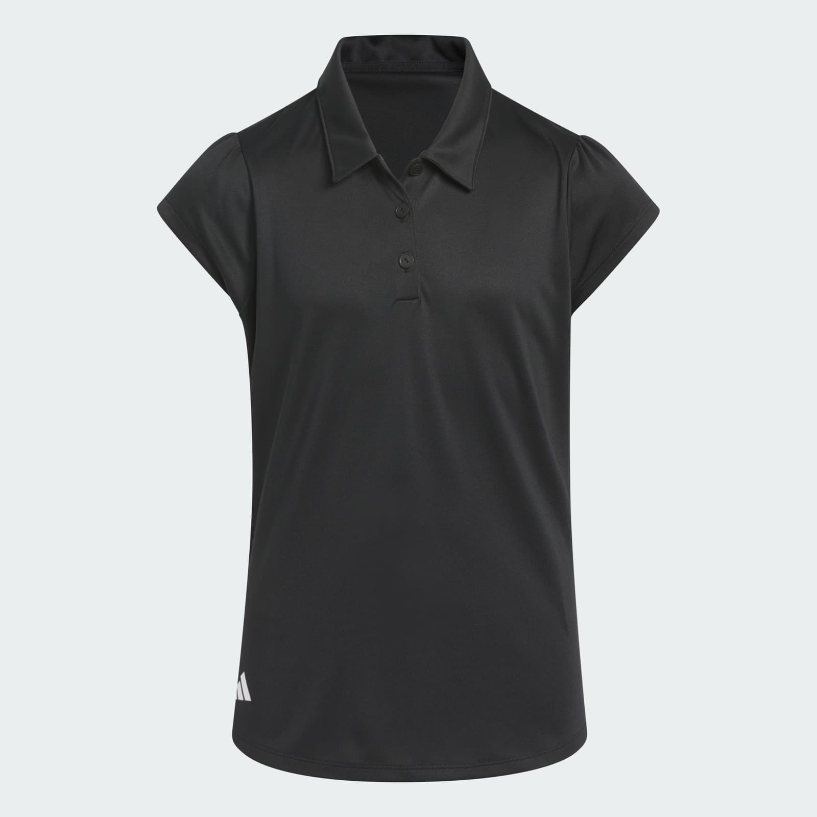 adidas Kids' GIRLS PERFORMANCE SHORT SLEEVE POLO - Black - Size S - Image 1