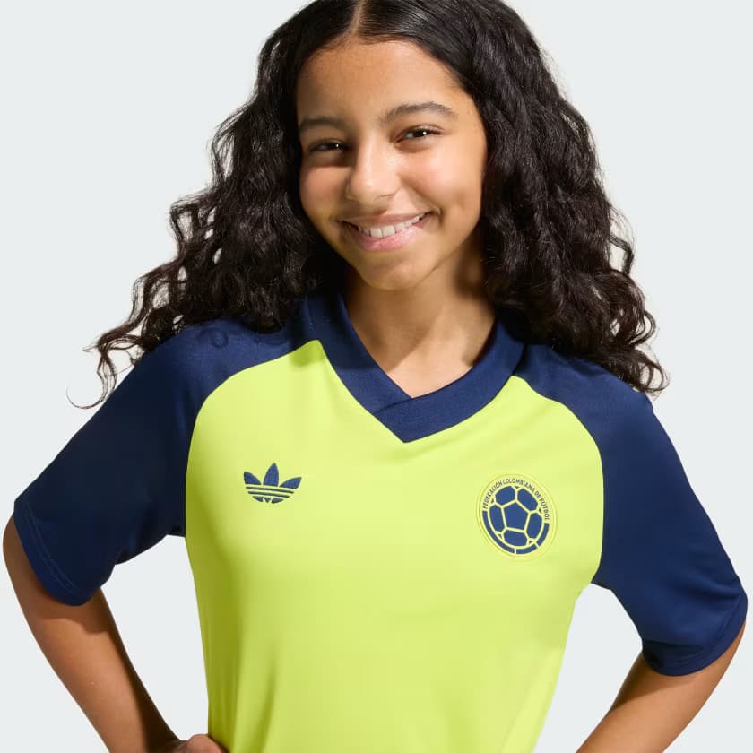 adidas Kids' Colombia 26 Away Kids Pre Jersey - Team Semi Sol Yellow - Size XL - Image 6