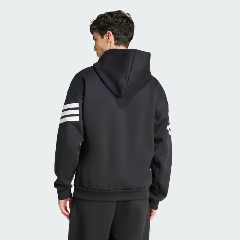 adidas Men's Future Icons 3-Stripes Hoodie - Black - Size M - Image 2