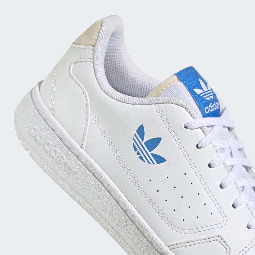 adidas Kids' NY 90 J - Cloud White/Blue Rush/Ecru Tint - Size 6.5 - Image 7