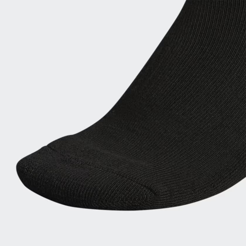 adidas Women's Athletic Cushioned Low-Cut Socks 6 Pairs - Black - Size M - Image 4
