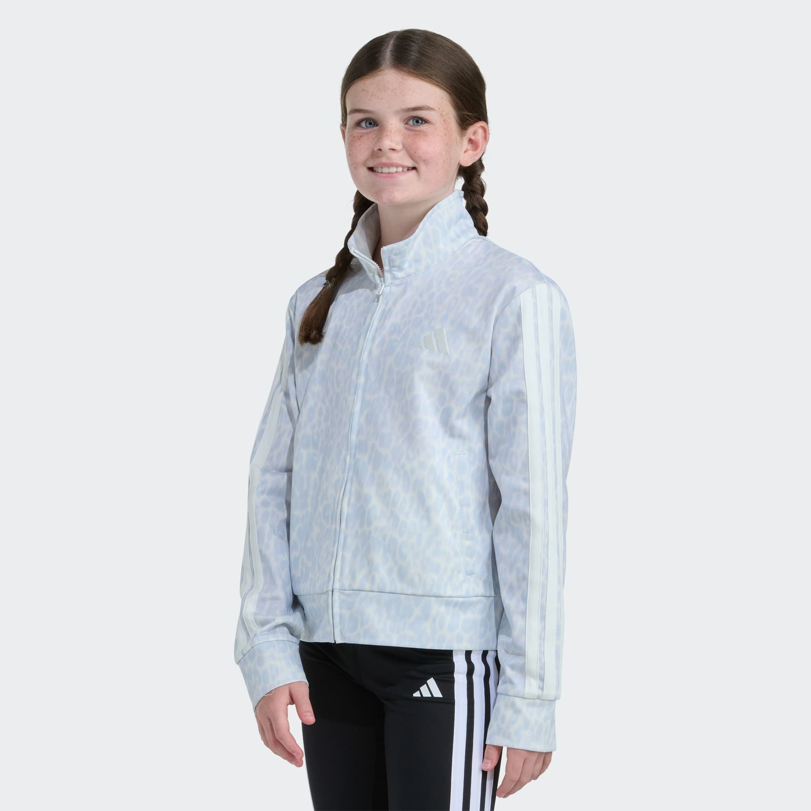 adidas Kids' AOP 3S TRICOT JACKET - Clear Sky - Size L - Image 1