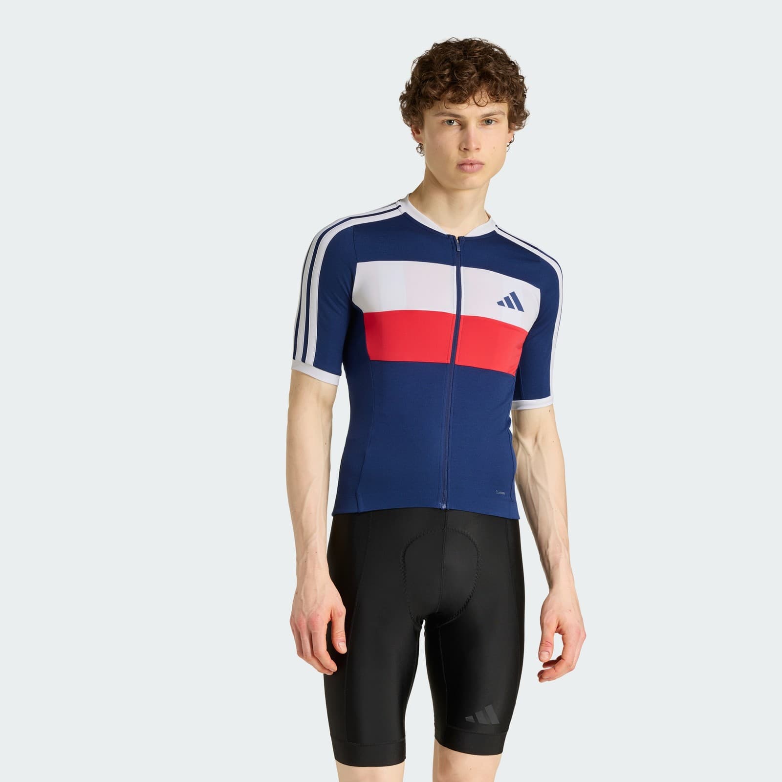 adidas Men's TEMPO MERINO CYCLING JERSEY - Dark Blue - Size L - Image 1