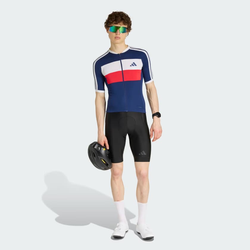 adidas Men's TEMPO MERINO CYCLING JERSEY - Dark Blue - Size L - Image 3