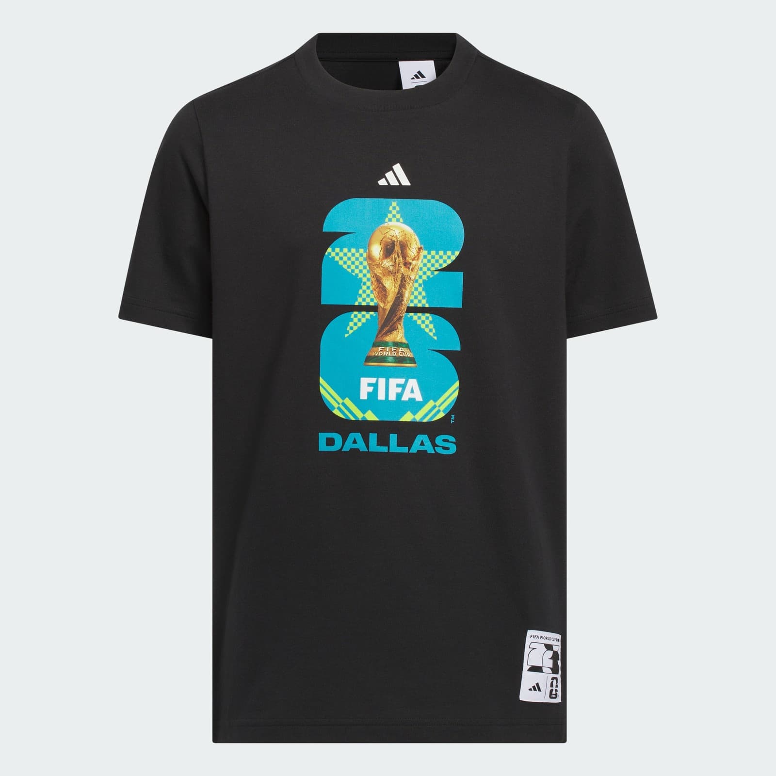adidas Kids' FIFA World Cup 26™ Host City Dallas T-Shirt - Black - Size M - Image 1
