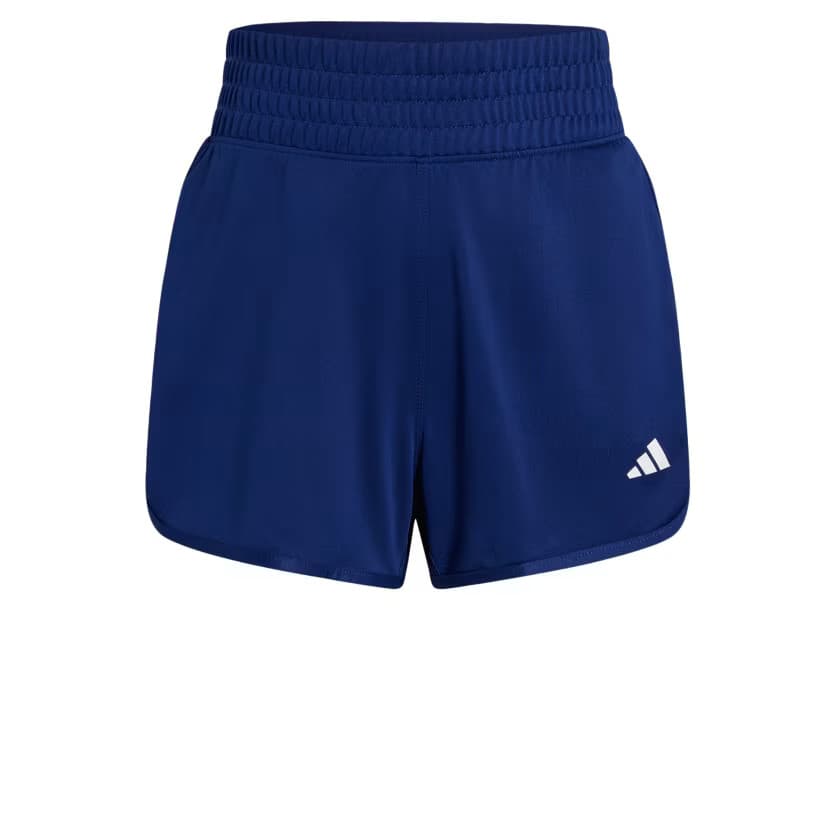 adidas Women's Pacer Essentials Knit Shorts - Lucid Pink/White - Size L - Image 7