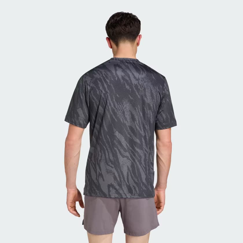 adidas Men's COOL INTENSITY WORKOUT T-SHIRT - Grey Six - Size S - Image 2