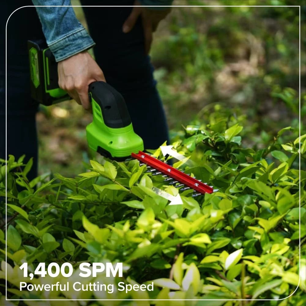 Greenworks 8" Shear Shrubber Hedge Trimmer - Image 4