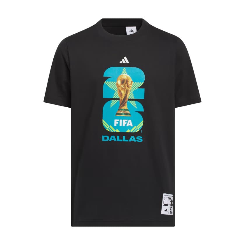 adidas Kids' FIFA World Cup 26™ Host City Dallas T-Shirt - Black - Size M - Image 5