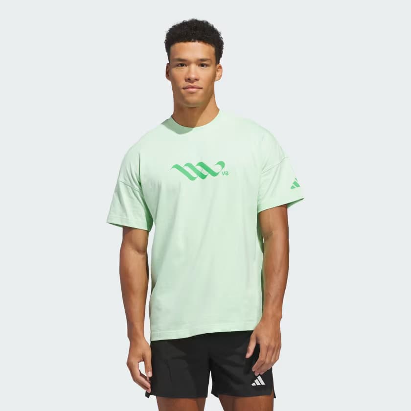adidas Men's LOVB Nebraska Graphic T-Shirt - Semi Green Spark - Size L - Image 3