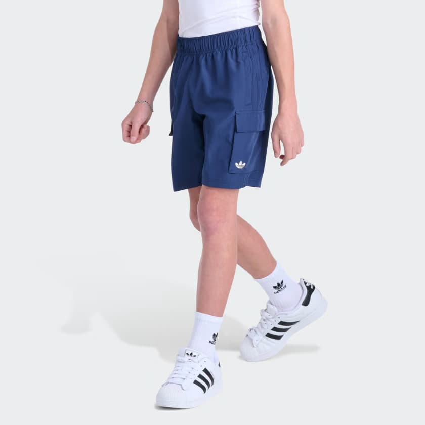 adidas Kids' WOVEN OG CARGO SHORT - Night Indigo - Size M - Image 4