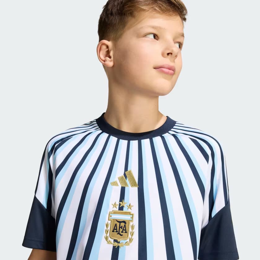 adidas Kids' Argentina 26 Home Kids Pre Match Jersey - White - Size M - Image 6