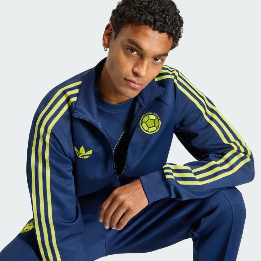 adidas Men's Colombia Originals Track Top - Team Navy Blue 2 - Size M - Image 5