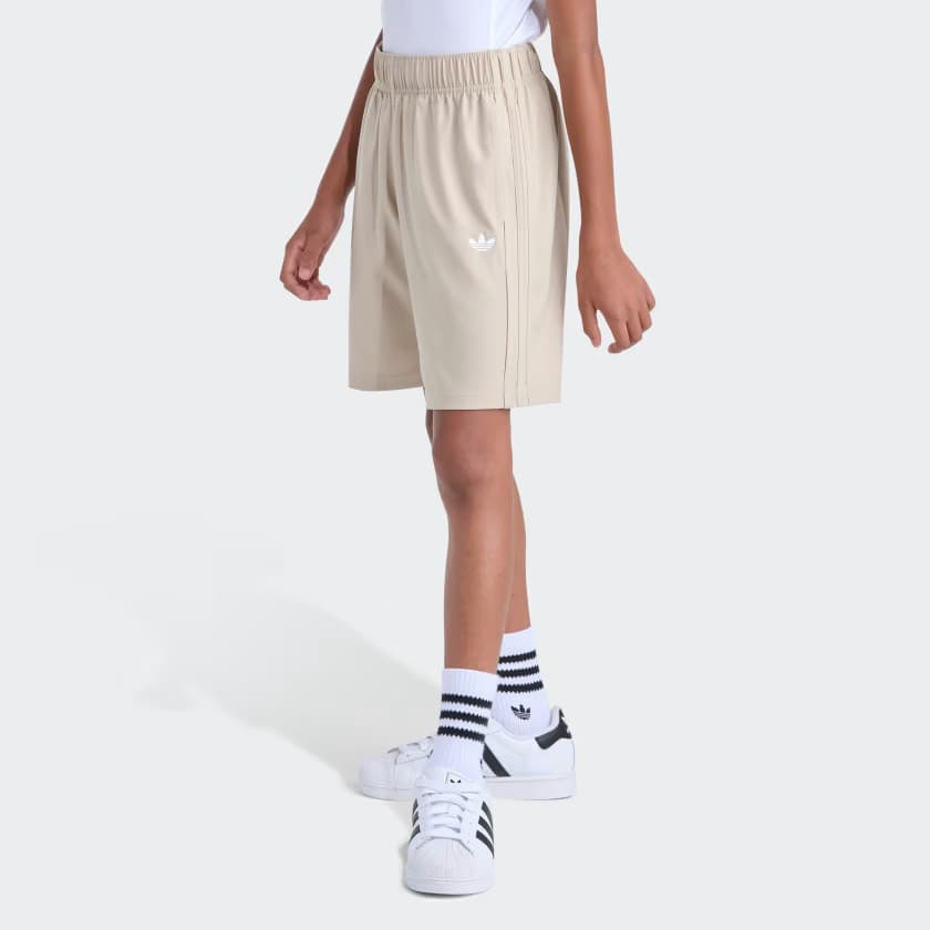 adidas Kids' 3S WOVEN SHORT - Stone Khaki - Size S - Image 4