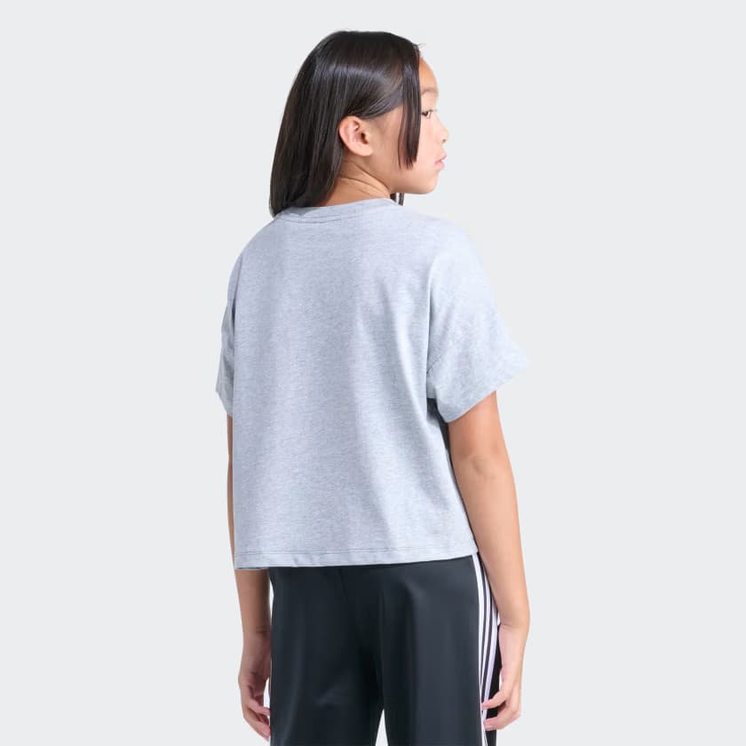 adidas Kids' Short Sleeve Superstar Heather Tee - Medium Grey Heather - Size S - Image 2