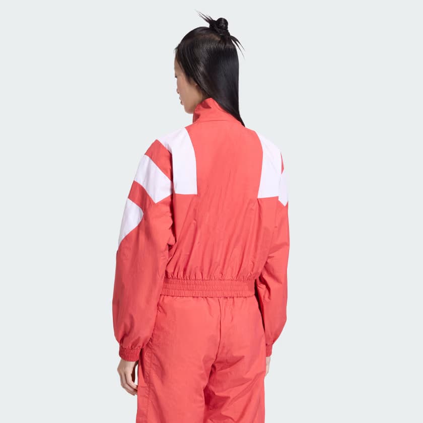 adidas Women's BLOCKED WASHED ZIPPED TRACKTOP - Better Scarlet - Size XS - Image 2