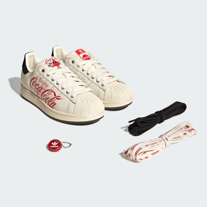 adidas Men's X COCA-COLA SHOES - Core White/Core Black/Cream White - Size 13 - Image 7