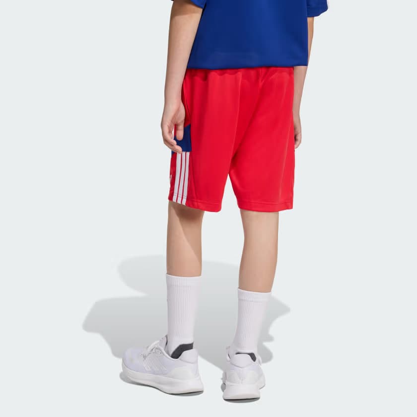 adidas Kids' House of Tiro Shorts - Pure Ruby/White/Mystery Ink - Size L - Image 4