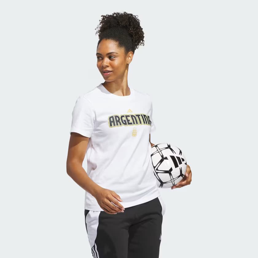 adidas Women's World Cup 26 Argentina Home Graphic Tee - White - Size S - Image 3