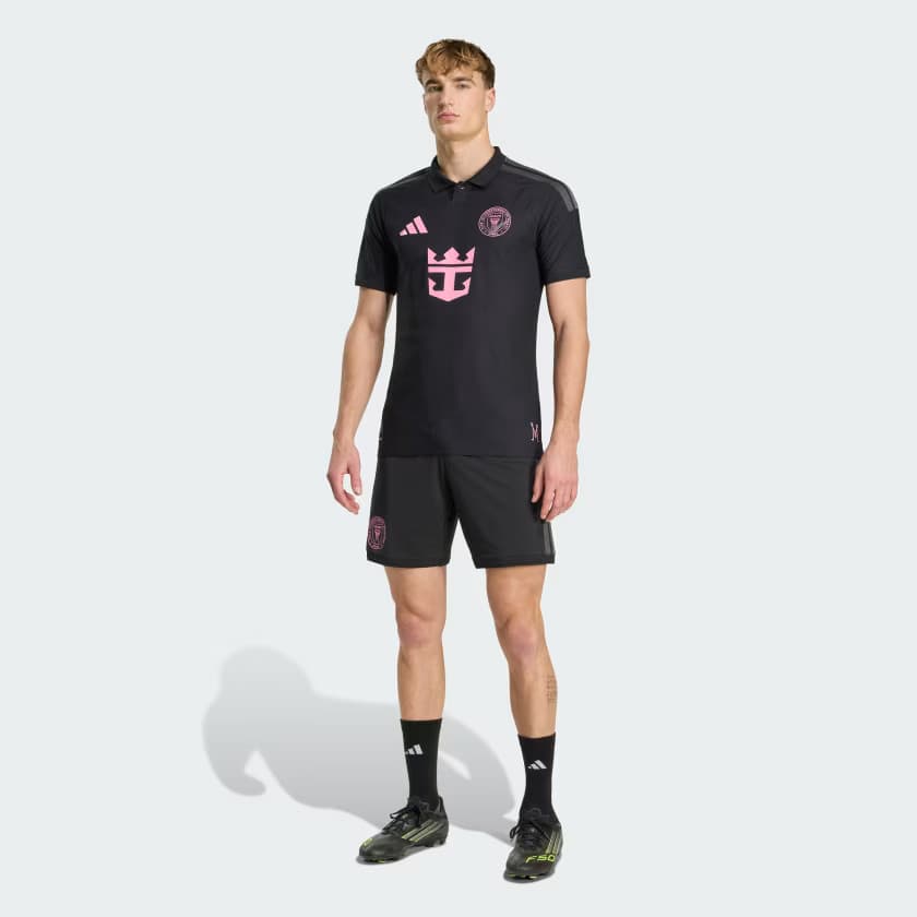 adidas Men's Inter Miami CF Away Authentic Jersey - Black/Bliss Pink - Size S - Image 4