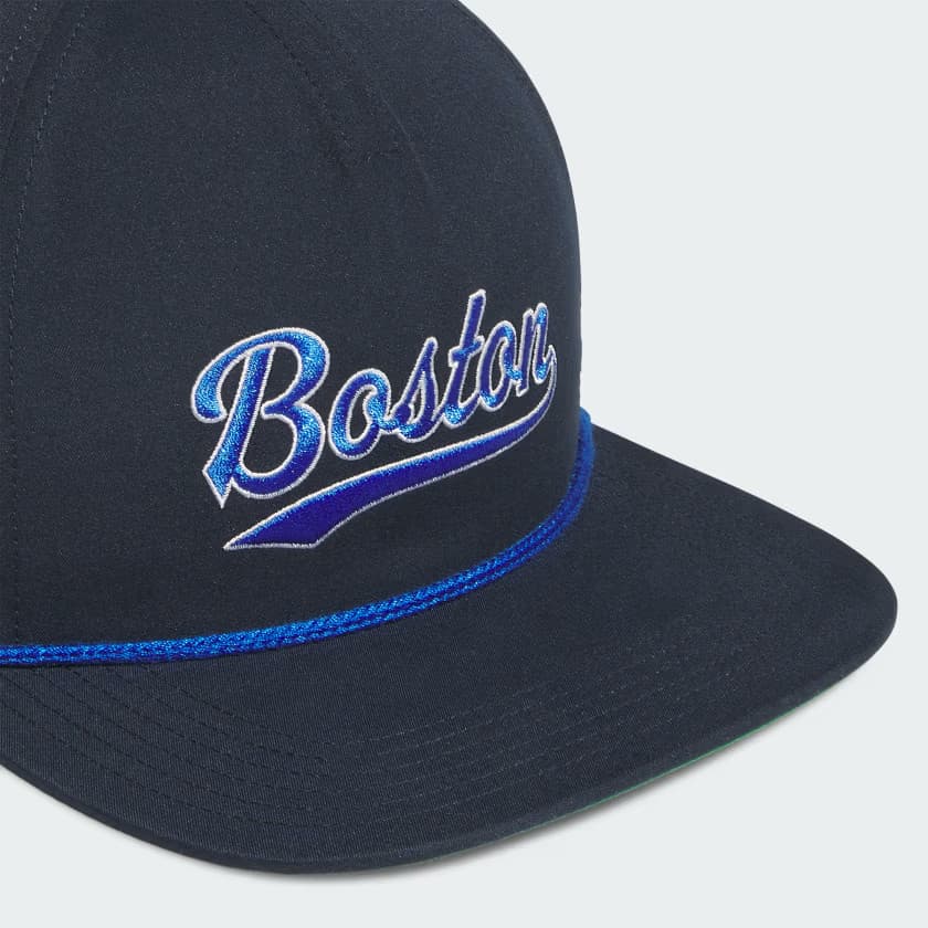 adidas Men's Unisex BAA Script 5-Panel Strapback - Aurora Ink/Blue/Yellow - Image 3