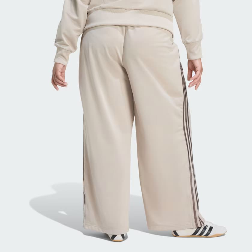 adidas Women's FIREBIRD LOOSE TRACK PANTS - Stone Khaki/Earth Strata - Size 2X - Image 2