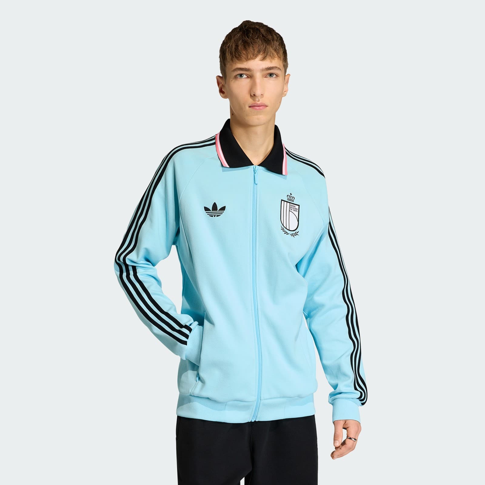 adidas Men's Belgium Away Anthem Jacket - Frozen Blue - Size 2XL - Image 1