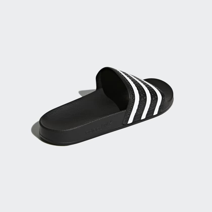 adidas Men's Adilette Slides - Core Black/White/280647 - Size 8 - Image 6