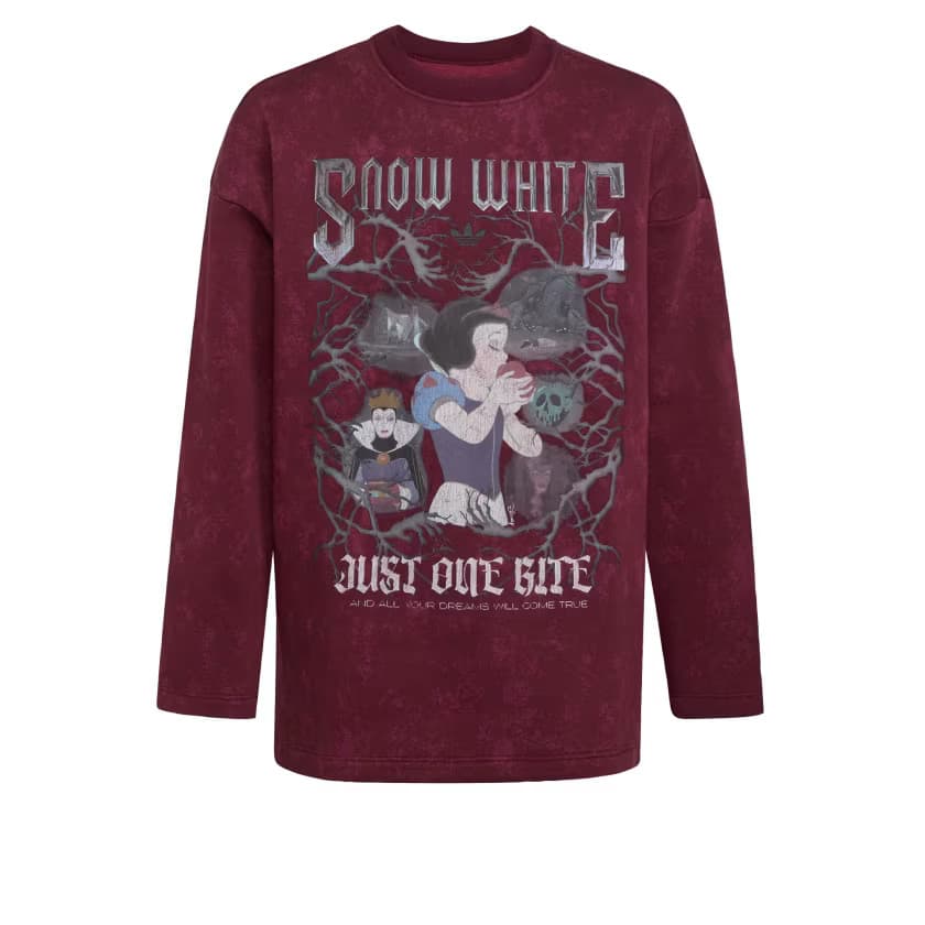 adidas Kids' DISNEY VILLAINS OVERSIZED HOCKEY CREW TEE - Maroon - Size S - Image 6