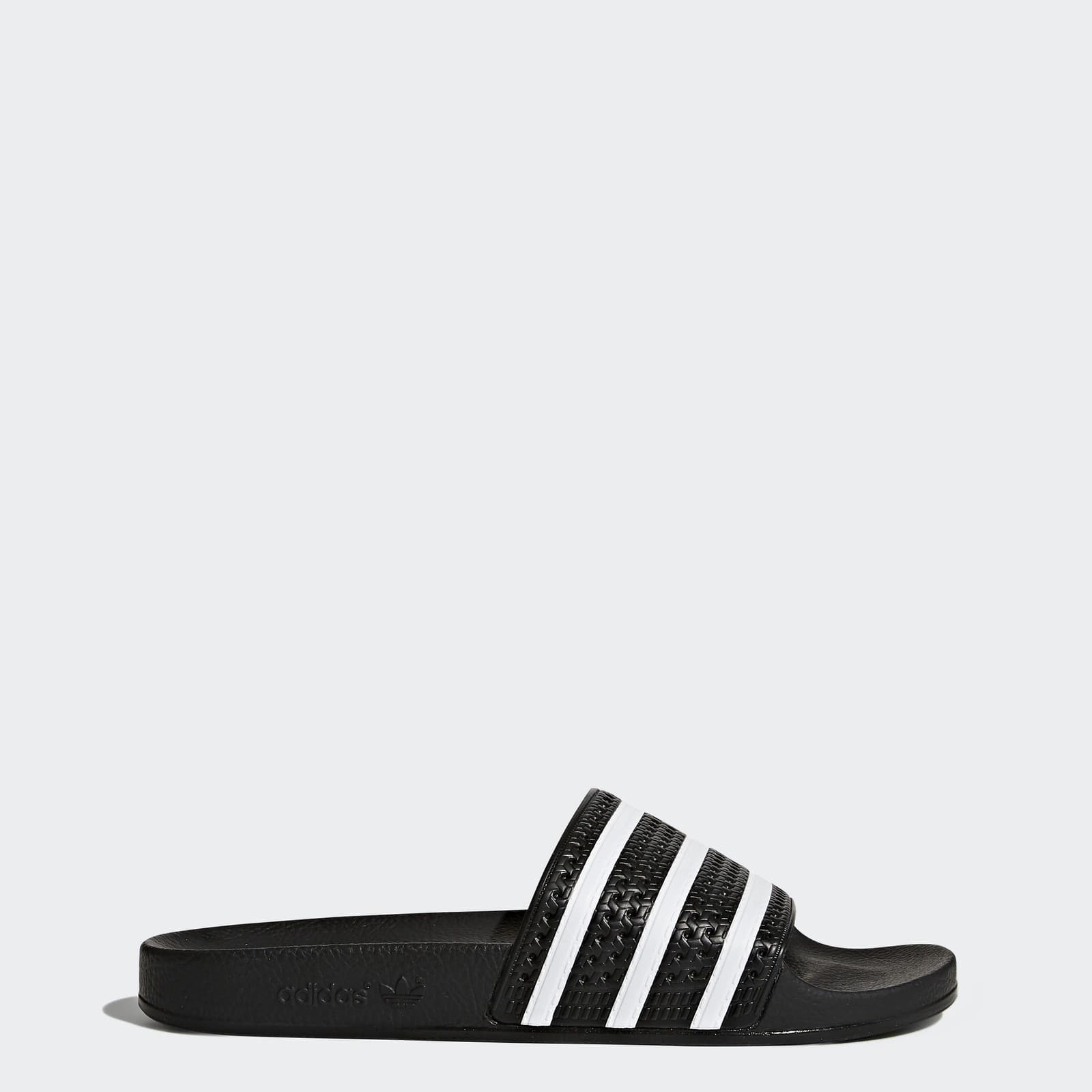 adidas Men's Adilette Slides - Core Black/White/280647 - Size 8 - Image 1