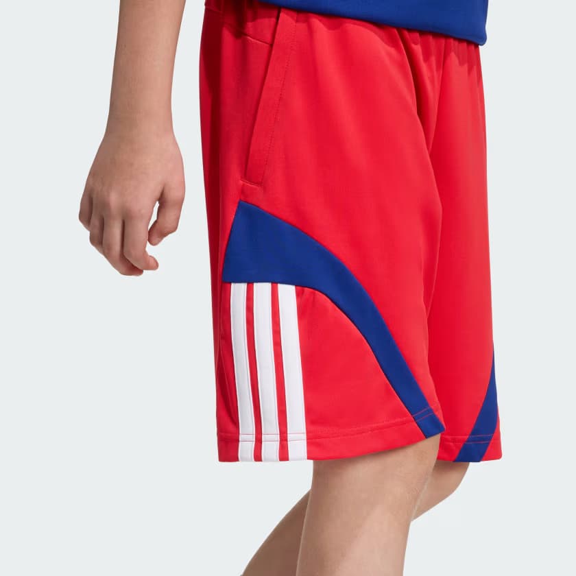 adidas Kids' House of Tiro Shorts - Pure Ruby/White/Mystery Ink - Size L - Image 7