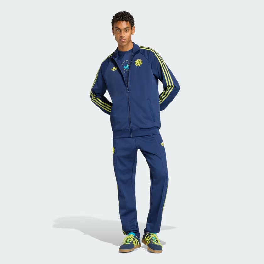 adidas Men's Colombia Originals Track Top - Team Navy Blue 2 - Size M - Image 4